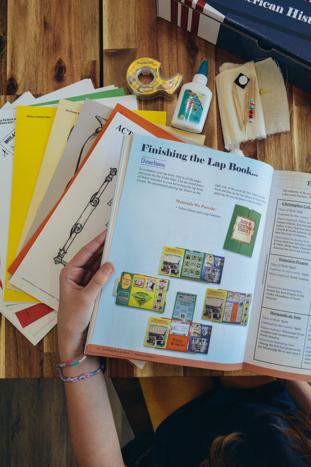 Sonlight history lapbook kits include a full color detailed instructional book explaining how to create each project 