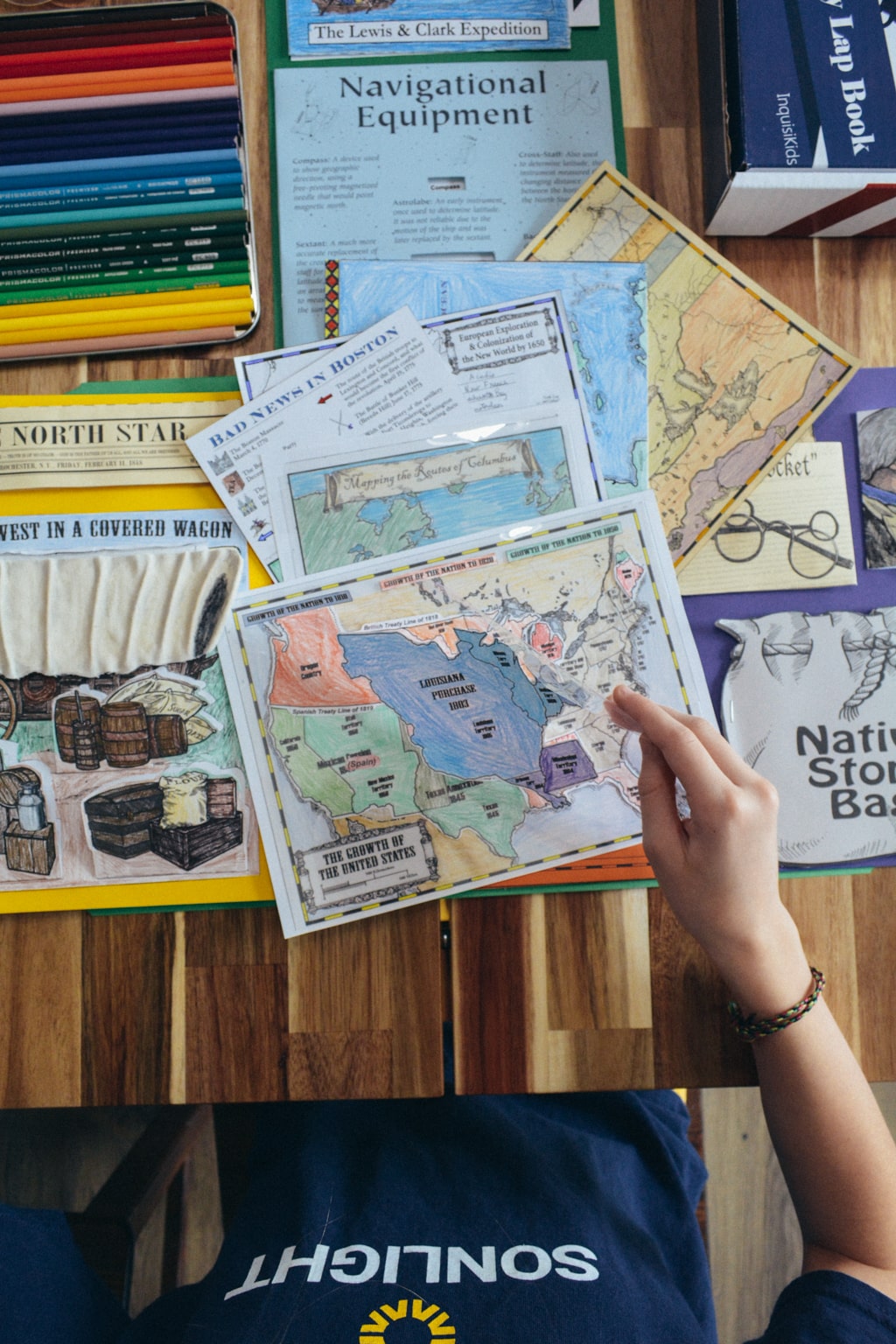 Mapwork and overlays included in Sonlight's history lapbooks