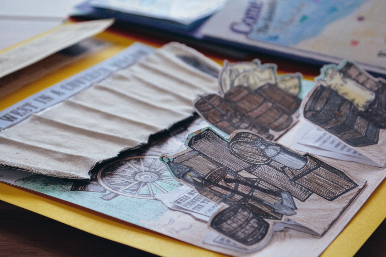 a detail of a history project included in Sonlight's American history lapbook kit. 